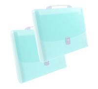 Hemobllo 2 Pièces Chemises Dossier Extensibles Accordéon Poignée Résistante Organiseur Portable pour Documents Scolaires et Bureau Rangement Pratique avec Onglets de Classement