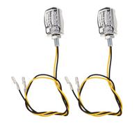 Hemobllo 2 Pièces Clignotants Moto Mini Étanches Lampes de Signalisation et Arrière pour Moto Scooter Dirt Bike Accessoires de Course avec Coque Transparente