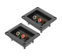 Hemobllo 2 pièces Connecteur de Haut Parleur et Terminal de Boîte de Dérivation Électrique Plaque de pour Enceintes DIY et Caissons Subwoofer Lot