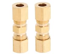 Hemobllo 2 pièces Connecteur de Tube de Compression Laiton pour Raccord Conduite Frein Adaptateur Câble Frein Union Robuste pour Systèmes Pneumatiques et Hydrauliques Kit Facile à