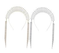 Hemobllo 2 pièces Couronnes de Déesse Cristal Bandeaux Élégants Accessoires Cheveux Mariage Or et Tiaras Faciles à Porter pour et Fêtes