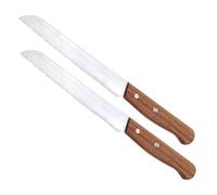 Hemobllo 2 Pièces Couteau à Acier Inoxydable Manche Lame Dentelée pour Coupe Fait Maison des Bagels des Gâteaux