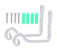 Hemobllo 2 Pièces Crochets Muraux Blanc Supports Robustes Vintage pour Paniers Suspendus Jardinières et Décorations Murales
