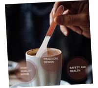 Hemobllo 2 pièces Cuillères Naturel avec Manche Lot de Cuillères à Remuer pour Café Thé Glace et Desserts Ustensiles pour Boissons et Goûters