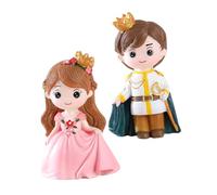 Hemobllo 2 pièces Décorations de Gâteau Princesses et Prince Cake Toppers pour Anniversaire et Fête Décorations de Cupcake pour Filles
