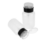Hemobllo 2 pièces Distributeur Pompe Ongle Flacon Pressable Rechargeable pour Dissolvant Vernis et Eau Nettoyante Pompe à Pression Précise Compact et Lot pour Manucure