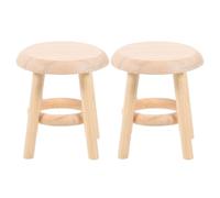 Hemobllo 2 pièces Dollhouse Furniture for Kitchen and Living Small Bar Chair for Pretend Play and Collectible Scenes