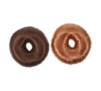 Hemobllo 2 pièces Donut Wig Hair Bun Maker Set Natural Volume Chignon Shaper Rings For Long Medium And Short Hair Easy DIY Hairstyling Accessories