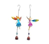 Hemobllo 2 pièces Éolien Ange Verre Peint Décoration Suspendue Colorée Décoratif Résistant pour Jardin et Patio Cadeau Couleur Aléatoire Couleur Aléatoire