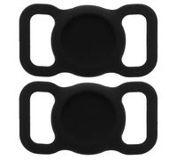 Hemobllo 2 Pièces Étui de Protection Silicone pour Collier Animal Compatible avec Localisateur Résistant et Anti-Rayures Accessoire Pratique pour Collier Pet 2pcs (Noir)