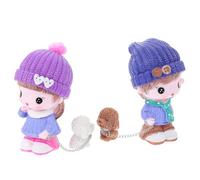 Hemobllo 2 pièces Figurines Résine Couple Amoureux Miniatures Décoration Statuette Resin Crafts Ornement Compact et Adorable pour Maison Cadeau Couple Noël Modèle Décoratif Élégant et