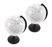 Hemobllo 2 pièces Globe à Colorier Effaçable DIY Modèle de Décoration de Bureau Ornement de Globe Non Peint pour Apprentissage et Décoration Festive Lot
