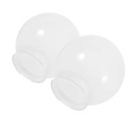 Hemobllo 2 pièces Globe Lampadaire Sphérique Acrylique Blanc Laiteux Abat Jour pour Remplacement Déclairage Mural Extérieur et Protection de Plafonnier