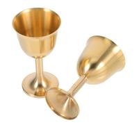 Hemobllo 2 pièces Gobelets Laiton pour Pratiques Spirituelles et Communion Calices Dorés Décoratifs Résistants Tasses Rituelles Tibétaines pour Offrandes et Cérémonies