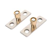 Hemobllo 2 pièces Guide de Sol pour Porte Coulissante Robuste avec Roulettes Nylon Stoppeur Rail Plancher pour Porte Armoire et Galandage Installation Facile et Résistance Renforcée