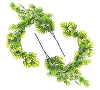Hemobllo 2 pièces Guirlande Feuillage Artificiel Monstera Suspendues Décoratives Plante Verte Factice Légère pour Mariage Fête Intérieur et Extérieur sans Entretien