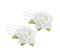 Hemobllo 2 pièces Halloween Skeleton Hand Bone Rose Hairpins Party Hair Clips For Lightweight Gothic Hair Accessories For Masquerade And Festival Decor