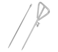 Hemobllo 2 Pièces Iron Grounding Rods Galvanized Heavy Duty Outdoor Ground Pins For Electrical Systems Electric Fences Antennas Generator Earthing Portable And Rustproof