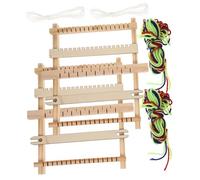 Hemobllo 2 pièces Kit Métier à Tisser Bois DIY Petit Format Outil de Tissage Manuel pour Garçon Fille Développement Intellectuel Création Accessoires Personnalisés Facile à Utiliser