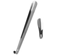 Hemobllo 2 pièces Long Handle Shoe Horn Set Acier Inoxydable Portable pour Voyage et Usage Pratique pour Seniors et Adultes