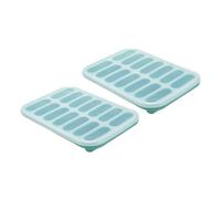 Hemobllo 2 pièces Lot de Bacs à Glaçons Silicone avec Couvercle Moule à Glace et Saucisse DIY Résistant Micro Ondes et Congélateur pour Cuisson et Congélation Pratique Coloris Vert