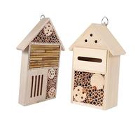 Hemobllo 2 Pièces Maison pour Insectes Lot de Nichoirs pour Abeilles Coccinelles et Décoration de Jardin et Observation