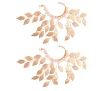 Hemobllo 2 Pièces Manchette D'oreille Elfe en Alliage Or Clip Réglable, Design Feuille Léger et Confortable pour Halloween et Fête de Noël