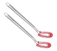 Hemobllo 2 Pièces Manuel Acier Inoxydable avec Tête Silicone Rouge Lot de Outils de Cuisine pour Mélanger et Battre Œufs Crèmes et Sauces Accessoire Portable et Antirayures pour Cuisine