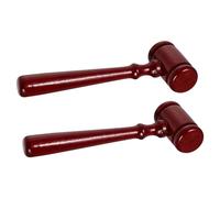 Hemobllo 2 pièces Marteau de Juge Bois Maillet Compact Résistant à Usure pour Enchères et Accessoires Costume Judiciaire