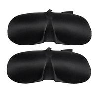 Hemobllo 2 pièces Masque de Sommeil Ergonomique Noir Cache Yeux Occultant Doux pour Sommeil Réparateur Adapté à Tous Confortable Contact Yeux