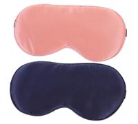 Hemobllo 2 pièces Masque de Sommeil Soie Mommes Doux et Occultant pour Femmes et Hommes Bandeau Élastique Confortable Masque de Voyage Léger pour Dormir et Siestes