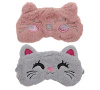 Hemobllo 2 pièces Masques de Sommeil Peluche Animaux Carton Masques de Nuit Doux et Confortables pour Adultes pour et Relaxant