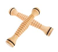 Hemobllo 2 pièces Massage Dos et Mollets Bois Outil Pratique pour Étirement Musculaire et Soulagement des Tensions Kit pour Automassage et Relaxation