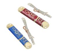 Hemobllo 2 pièces Mezuzah Métal avec Parchemin Décoratif Plaque Juive de Bénédiction pour Porte Lot de Protection Hébraïque pour Maison et Jardin Cadeau pour Fêtes Juives