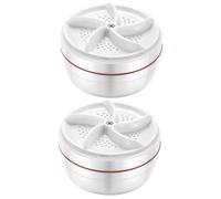 Hemobllo 2 Pièces Mini Machine à Laver Laveuse Portative Petite Machine à Laver Les Mains Mini- Lave-vaisselle Portatif -laveuse Blanche Plastique