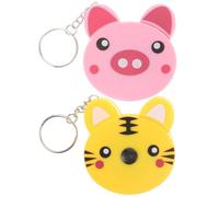 Hemobllo 2 Pièces Mini Ruban à Mesurer Porte-clés, Mètre Ruban Portable, Pendentif Animal Cartoon, Abs, Mesure Précise, Prise en Main Confortable, pour Maison et Bureau