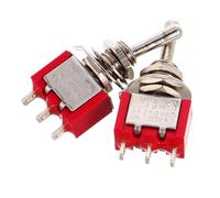 Hemobllo 2 pièces Mini Toggle Switch Positions Robuste avec Montage pour Tableau de Bord Auto Construction Inoxydable Compact pour Projets DIY