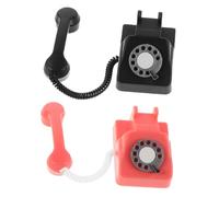 Hemobllo 2 Pièces Miniature Vintage Dollhouse Phone Retro Rotary Model Artistic Desk Decoration Toy for Photography and Collection