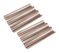 Hemobllo 2 pièces Moule à Baguette Antiadhésif Acier Lot Cuisson Uniforme Démoulage Facile Résistant Au Four et Au Congélateur pour Français et Pâtisseries Maison