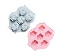 Hemobllo 2 pièces Moules Silicone Hibou pour Pâtisserie Créative Moules à Bonbons et Biscuits Accessoires de Cuisson Colorés Bleu et Rose Faciles à Nettoyer pour Desserts Faits Maison