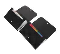 Hemobllo 2 pièces Organisateur de Fichiers Portable PP Trieur Accordéon Compartiments Sac de Rangement Documents Pratique et Léger pour Maison Lot