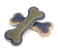 Hemobllo 2 Pièces 'os pour Chien, Vocal, Toile, Petites Races | Réduit L’anxiété de Séparation, Son Aigu Quand On Mord, pour Chiots et Chats, Accessoire D’entraînement Couleur Aléatoire