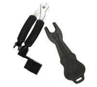 Hemobllo 2 pièces Outil de Changement de Cordes Guitare Extracteur de Chevilles Pont et Coupe Cordes Accessoire Durable Abs et Acier Inoxydable Compatible Guitare Banjo et Mandoline