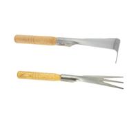 Hemobllo 2 pièces Outils de Jardinage avec Manche à Main Dentelées Acier Inoxydable pour Creuser et Désherber Petit Outil de Jardinage et Ergonomique pour Potager et Légumes