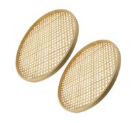 Hemobllo 2 pièces Panier de Rangement en Matériau Naturel Tressé Tamis Ménager Résistant et Polyvalent Organise Efficacement la Cuisine Maison