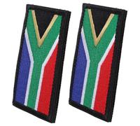 Hemobllo 2 pièces Patch Drapeau Afrique Du Sud Tissu Écusson Armée Décoratif Chic Ornement à Coudre pour Sac à Dos Patchs Brodés Amovibles Patriotique