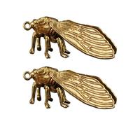 Hemobllo 2 Pièces Pendentifs Cigales en Laiton Antique pour Bricolage, Lot
