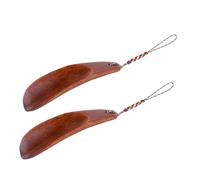 Hemobllo 2 Pièces Pied à Chaussure Bois Massif Petit Format Portable avec Crochet Lève-chaussures Pratique pour Soulager le Dos et Faciliter le Chaussage pour Personnes Âgées et Usage