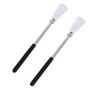 Hemobllo 2 pièces -pied Long Inox Manche Extensible Ergonomique pour Seniors Aide à Enfiler Chaussures sans Baisser