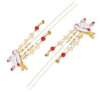 Hemobllo 2 pièces Pince à Cheveux Fox Vintage avec Pompon Clip Latéral Élégant pour Coiffure Féminine Accessoire Décoratif Résistant et Facile à Porter Lot Couleur Couleur Aléatoire